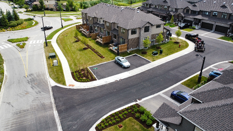 Residential landscaping in Orangeville, Ontario